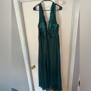 Giffniseti green sequin dress 3xl